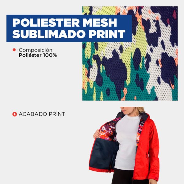 Polyester mesh sublimado print